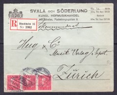 EXTRA9-44 LETTER FROM SWEDEN TO ZURICH - Storia Postale