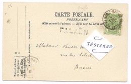 Ambulant NAMUR MANAGE BRUXELLES 1904 + Griffe FALAEN +Anvers Arrivee /cv Yvoir Panorama - Ambulante Stempels