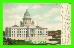 PROVIDENCE, RI - STATE HOUSE -  TRAVEL IN 1908 - UNDIVIDED BACK - - Providence