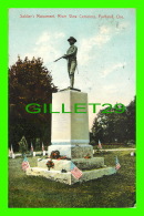 PORTLAND, OR - SOLDIER'S MONUMENT, RIVER VIEW CEMETERY - TRAVEL IN 1908 - PUB. BY J.K. GILL CO - - Portland