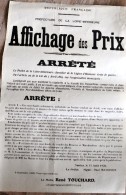 Le Pouliguen (Loire Inférieure, Loire Atlantique) - Arrété Portant Sur L'affichage Des Prix - 1926 - Maire Touchard - Décrets & Lois