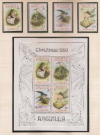 Anguilla ** MNH Christmas 1980 - Noël - Navidad - Natale - Weihnachten - Religion - Uccelli - Birds - Oiseaux - Vögel - Anguilla (1968-...)