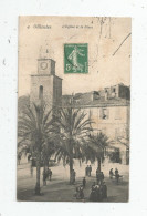 G-I-E , Cp , 83 , OLLIOULES , L'église Et La Place , Voyagée 1908 - Ollioules