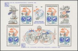 Czechoslovakia / Stamps (1984) 2653 A: XIV. World Postal Congress - Salon Philately Hamburg 1984 (UPU 1874-1984) - UPU (Wereldpostunie)