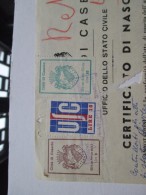 Chiudilettera Unione Sportiva CASERTANA  CALCIO Su Certificato Comunale 1956 - Otros & Sin Clasificación