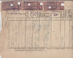 India  KG VI  1.5A  Overprinted On 2Ax3  Court Fee Used On  Document # 90505 Inde Indien India  Fiscaux  Revenue - Other & Unclassified