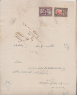 JAIPUR State  8A & 1R Court Fee Overprinted T 18 On S. Jubilee Stamps On Document  # 90498 Inde Indien India  Fiscaux - Jaipur