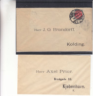 Danemark - Lettre De 1898 - Oblitération Kobenhavn - Expédié Vers Kolding - Enveloope De Réponse Est Jointe - Storia Postale