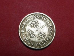 HONG KONG  10 CENTS 1959  KM 28 - Hong Kong