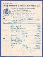 FACTURA, 1940 - JOÃO PEREIRA VAREIRO & FILHOS, Lda. - CIMENTO SECIL, ESTANCIA DE MADEIRAS - RUA DE BORGES GRAÍNHA, LISBO - Portugal