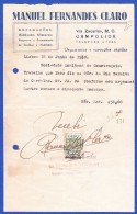 FACTURA, 1940 - MANUEL FERNANDES CLARO - REPARAÇÕES, MODIFICAÇÕES... - VILA ZACARIAS, M.C. , CAMPOLIDE - Portugal