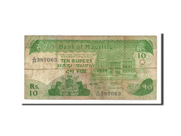 Billet, Mauritius, 10 Rupees, 1985, KM:35b, TB - Mauritius