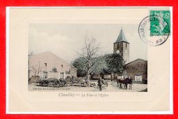 54 - CHAMBLEY -- La Place Et L'Eglise - Chambley Bussieres