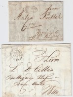" OEDENBURG " 2 Briefe 1934, 1843 ,  #4950 - ...-1850 Prephilately