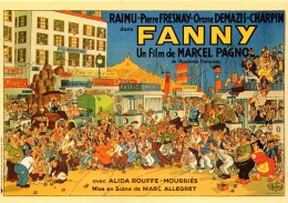 CPM COULEUR DESSIN DUBOUT-AFFICHE FILM FANNY 1950-PAGNOL RAIMU FRESNAY DEMAZIS CHARPIN - TTB - - - Dubout