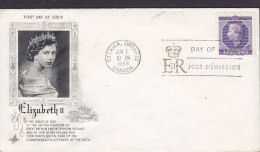 Canada Premier Jour Lettre FDC Cover 1953 Elizabeth II. Coronation Single Stamp Artcraft Cachet - 1952-1960