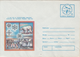 40288- POLAR PHILATELIC EXHIBITION, POLAR BEAR, PENGUIN, COVER STATIONERY, 1983, ROMANIA - Eventos Y Conmemoraciones