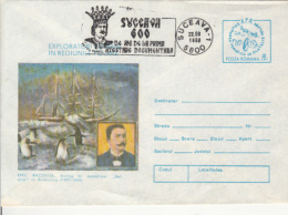 40289- BELGICA ANTARCTIC EXPEDITION, SHIP, EMIL RACOVITA, PENGUIN, COVER STATIONERY, 1988, ROMANIA - Spedizioni Antartiche