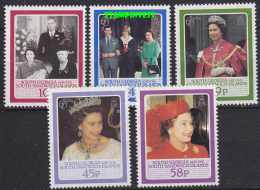 South Georgia 1986 60th Birthday Queen Elizabeth II 5v ** Mnh  (28993) - Südgeorgien