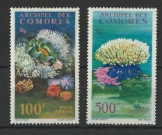 COMORES - 1962 - POSTE AERIENNE - YVERT N° 5/6 * MLH - COTE = 41 EUR. - Nuevos