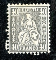10261  Switzerland 1878  Zumstein #42 *  Michel #34  ( Cat. 2.€ ) Offers Welcome! - Unused Stamps