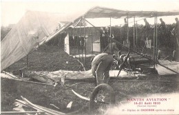 Nantes Aviation - Biplan De CROCHON Après Sa Chute - 14 Au 21 Août 1910 - Accidents