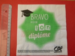 Serviette En Papier Publicitaire Crédit Agricole Pour Les étudiants - Servilletas Publicitarias