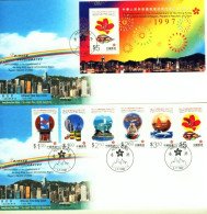 HONG KONG-ESTABLISHMENT OF CHINESE ADMINISTRATIVE AREA-2 X FDCs-JULY 1997-SCARCE-BX1-344 - Brieven En Documenten