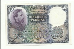 BILLETE  ESPAÑA   50 PESETAS - 50 Pesetas