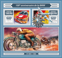 TOGO 2016 ** 100 Years BMW 100 Jahre BMW 100 Ans BMW Motorcycles Motorräder S/S - OFFICIAL ISSUE - A1613 - Motos