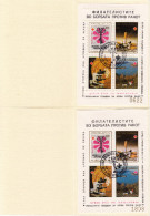 Yugoslavia 1987 Red Cross, Cancer, Imperforated + Perforated Booklet USED With BLACK Commemorative Postmark - Portomarken