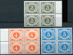 Ireland - Postage Due 1978 3p & 4 P & 5p WITHOUT Watermark In Blocks Of 4 - Timbres-taxe