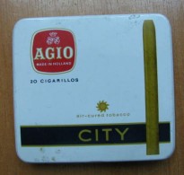 AC - AGIO CITY 20 CIGARS EMPTY TIN BOX - Cajas Para Tabaco (vacios)