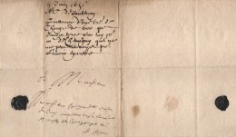 Lettre De Paris, Pour Dijon, Adressée à Monsieur Brigandet Signée Le Goux De La Berchère Datée 1651 - ....-1700: Précurseurs