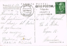 17521. Postal MADRID 1960. Fechador Rodillo Giro Postal - 1951-60 Lettres