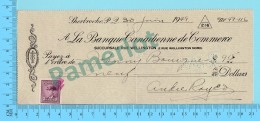 Sherbrooke Quebec Cheque 1947 - $ 9.15 Ministre Johnny S. Bourque Union Nationale Gouv. Duplessis  -2 Scans - Cheques En Traveller's Cheques