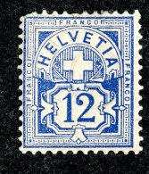 10545  Switzerland 1894  Zumstein #62B *  Michel #55Ye ( Cat. 70.€ ) - Offers Welcome! - Nuovi