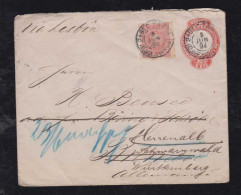 Brazil Brasil 1894 Uprated Stationery Cabecinha To BREMEN Forwarded To HERRENALB Germany - Briefe U. Dokumente