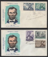 SAINT MARIN - SAN MARINO - ABRAHAM LINCOLN / 1959 FDC SASSONE # S100 / COTE 10 € (ref 7108) - Covers & Documents