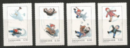 Dänemark, 2009, 1548/51, Folie, Spiele Im Schnee, MNH ** - Unused Stamps