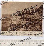 1936 Gruppo Di Alpini Vetta Dell´ AMBA ARADAM - Etiopia- Ww2 2gm 2 Guerra Mondiale  - Da Pubblicazione Originale D´epoca - Other & Unclassified