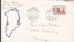 Greenland Deluxe SDR. STRØMFJORD 1972 Cover Brief Denmark Hans Egede Missionary (Cz. Slania) Snoopy Peanuts Vignette (2 - Briefe U. Dokumente