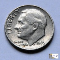 USA - Dime - 1966 - 1946-...: Roosevelt