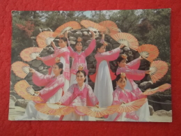 Korea Korean Traditional Customs Fan Dance With Nice Girls 1989 Nice Stamp - Corée Du Nord