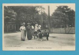 CPA PARIS VECU - Au Jardin D'Acclimatation Voiture Tirée Par Deux Chèvres - Parks, Gärten