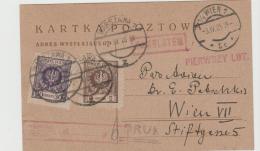 Pol093  -   POLEN/ Erstflug Krakau - Wien 1925 SELTEN - Cartas & Documentos