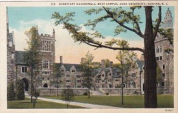 Dormitory Quadrangle West Campus Duke University Durham North Carolina Curteich - Durham