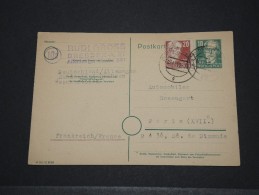 ALLEMAGNE - Entier Voyagé Avec Complément D´affranchissement – Nov 1949 - A Voir – P17521 - Postkaarten - Gebruikt