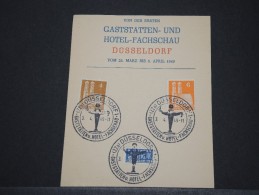 ALLEMAGNE - Encart Commémoratif Hotel Fachschau Dusseldorf – Avril 1949 - Pas Courant - A Voir – P17524 - Cartas