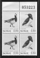 Norway 1983 - Birds - 1 Block Of 4 - Blocs-feuillets